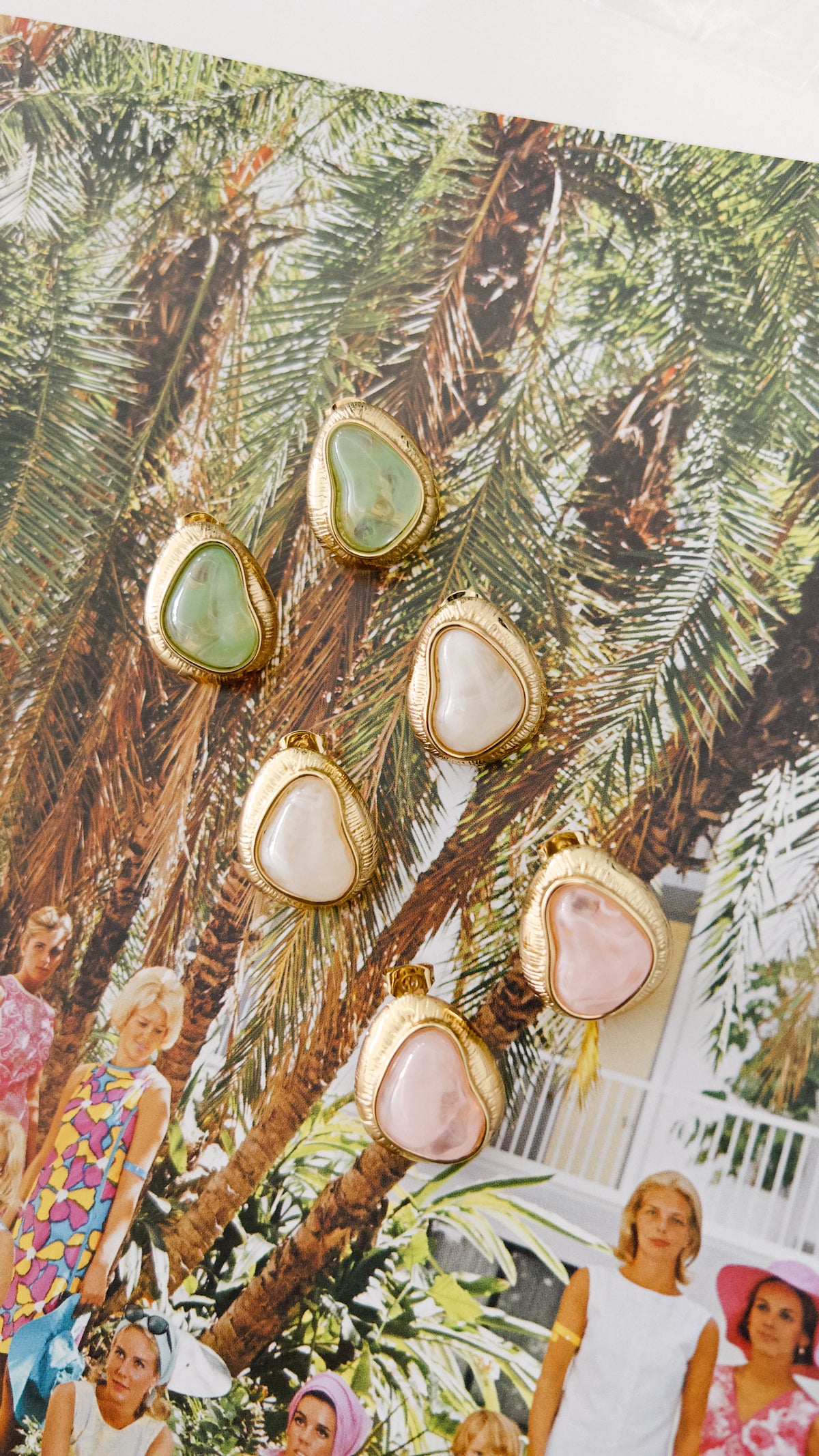 MOLTEN RESIN EARRINGS – PERLA GOLD