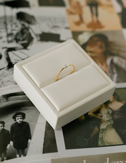 Dainty Pearl Bead Ring