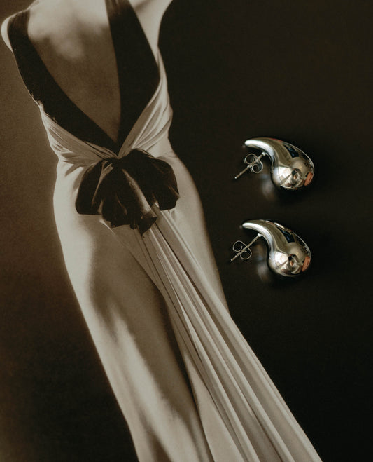 Liquid Drop Earrings β Silver