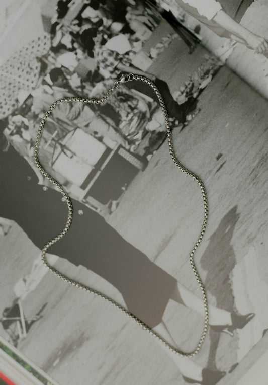 Box Chain Necklace – Silver