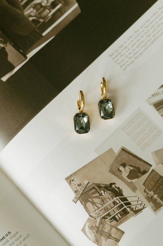Noir Drop Hoops