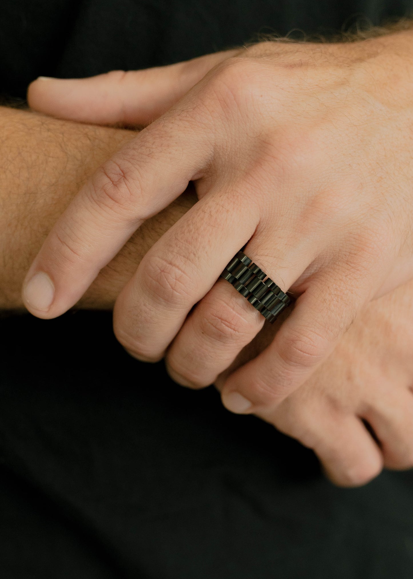 Watch Link Ring – Black