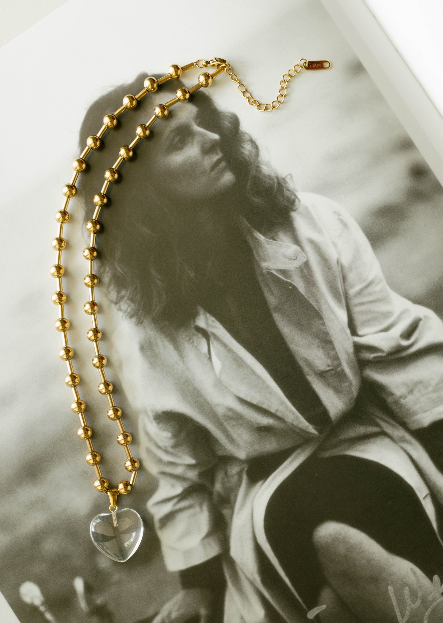 Heart Pendant Beaded Necklace