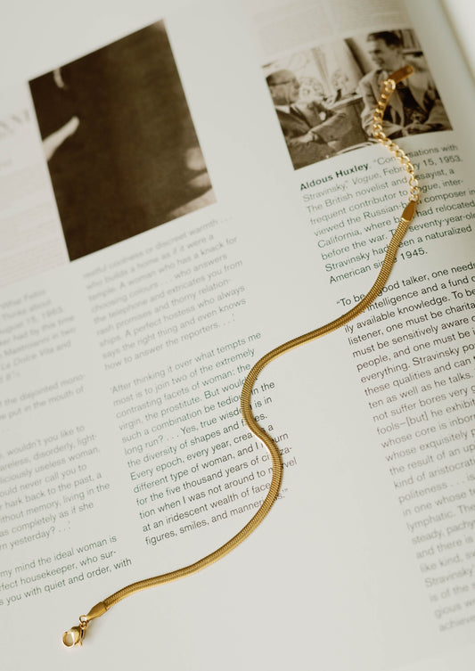 Flat Snake Chain Anklet