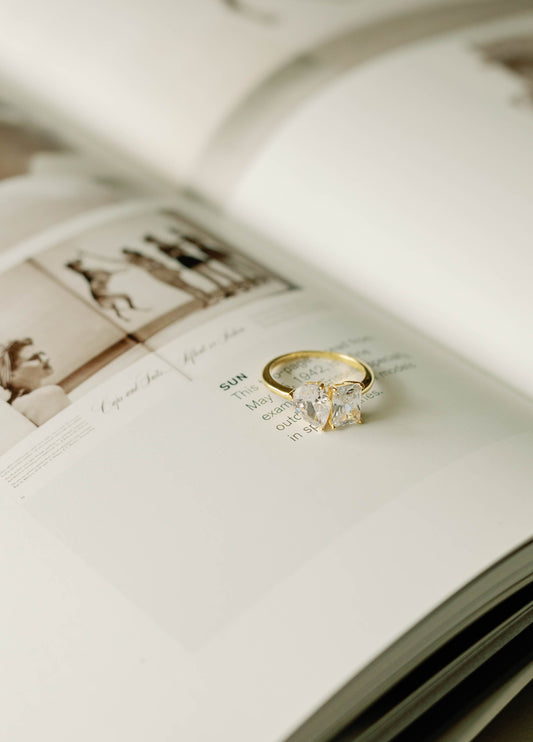 Pear & Emerald Duo Ring