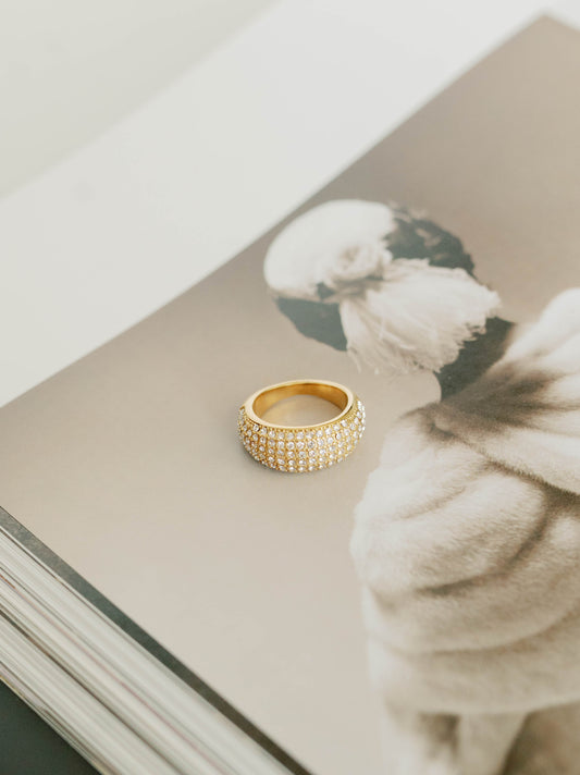PavΓ© Dome Ring