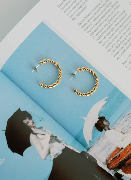 Twisted Hoop Earrings β 30mm