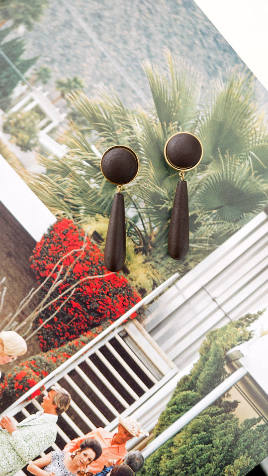 TERRA WOOD DROP EARRINGS