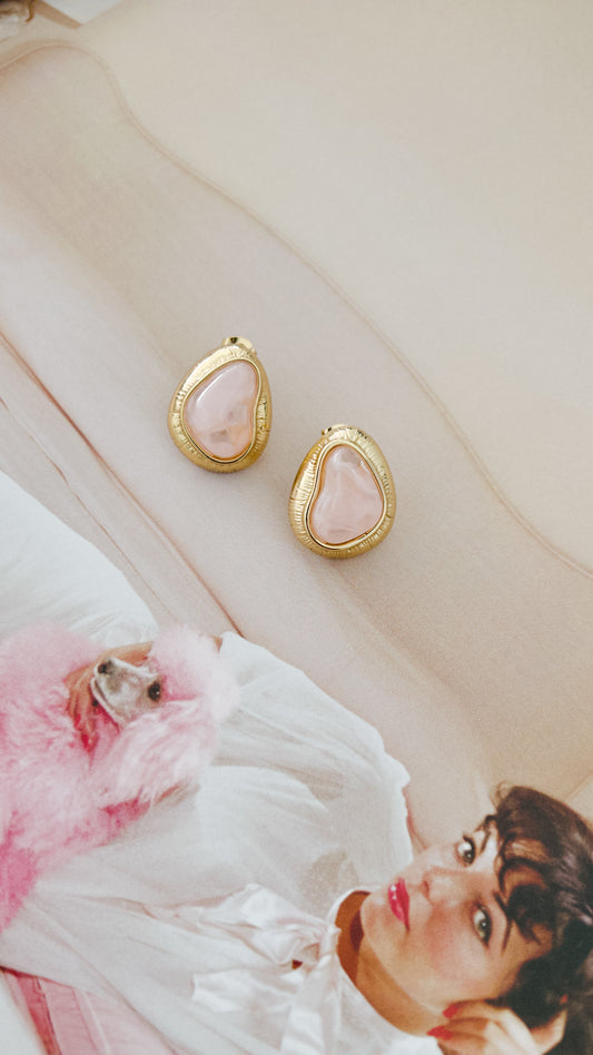 MOLTEN RESIN EARRINGS – ROSA GOLD