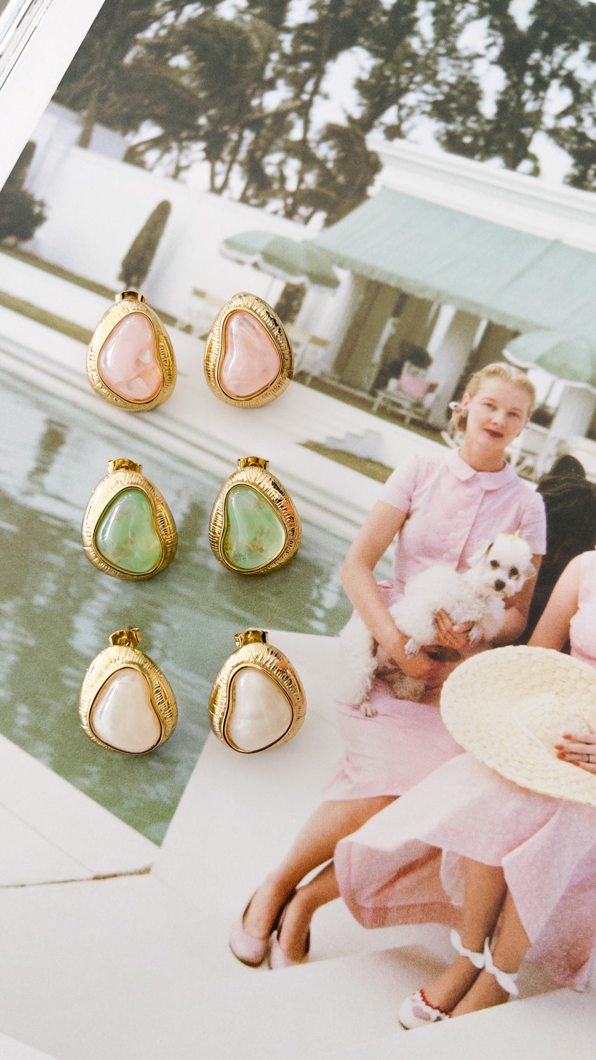 MOLTEN RESIN EARRINGS – PERLA GOLD