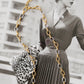 MIXED METAL OVAL LINK NECKLACE