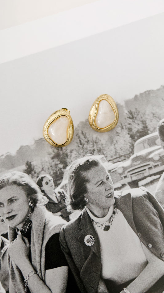 MOLTEN RESIN EARRINGS – PERLA GOLD