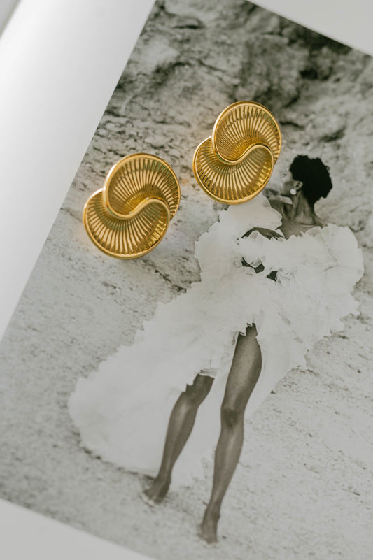 Wave Fan Statement Earrings
