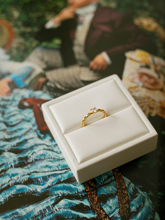 Braided Solitaire Ring