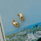 Luna Shell Stud Earrings - Gold