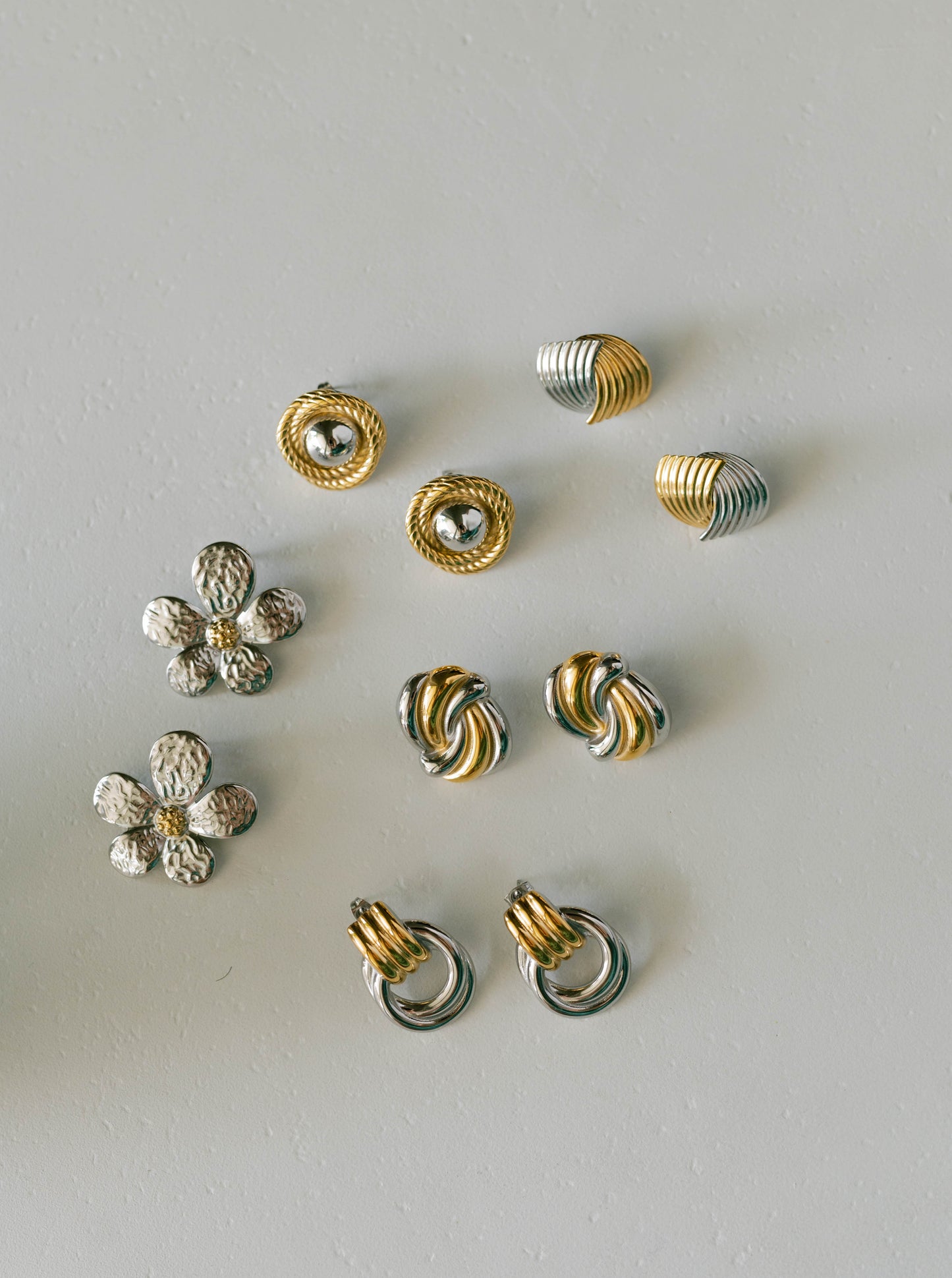 Florentine Bloom Studs | Mixed Metal