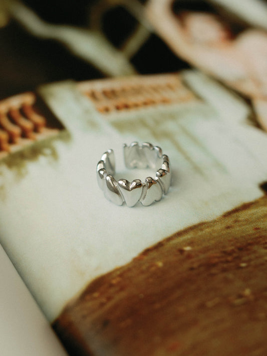 Heart Open Ring | Silver