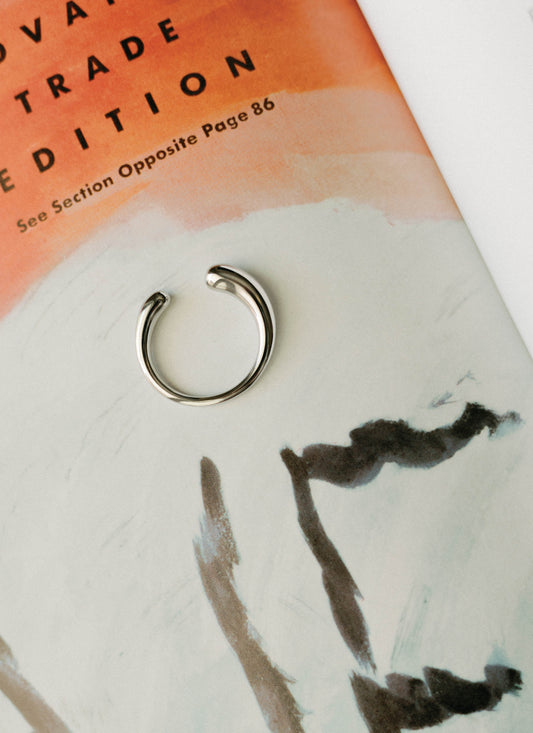 Water Drop Adjustable Ring | Silver