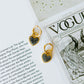 Black CZ Heart Earrings