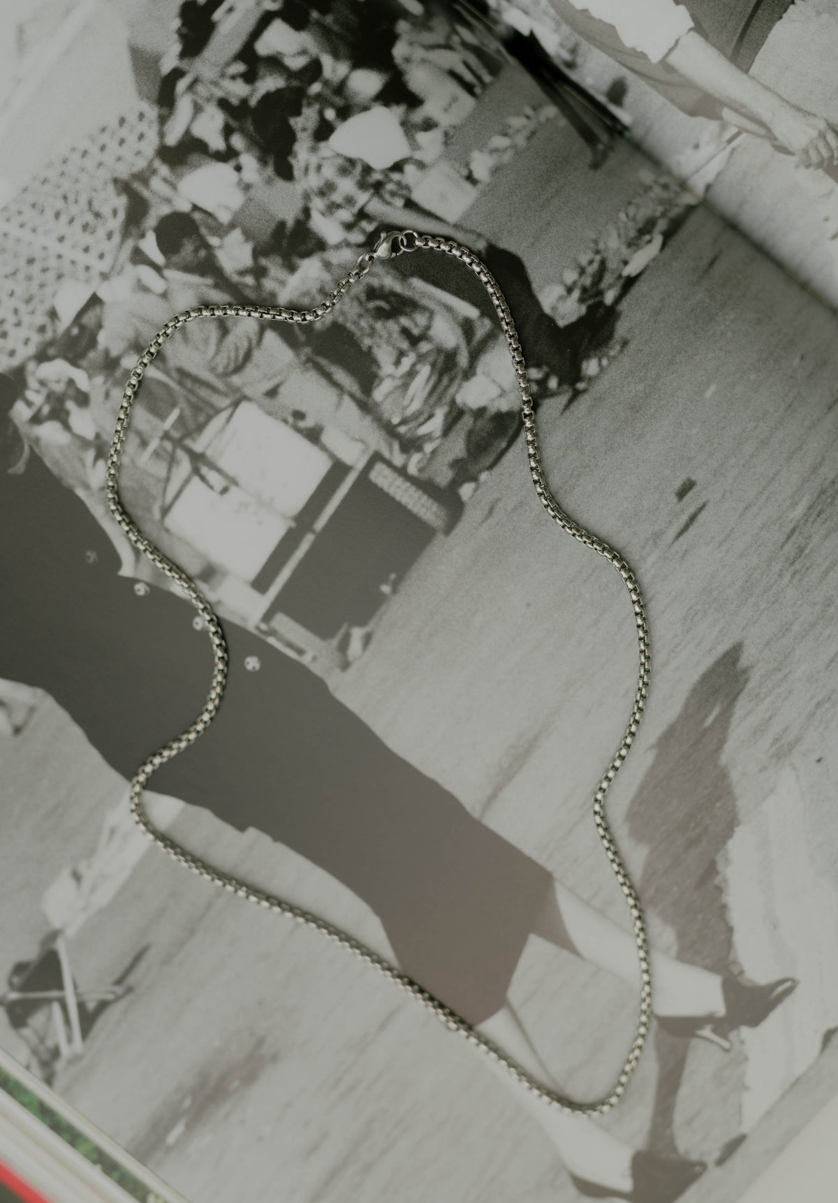 Box Chain Necklace – Silver
