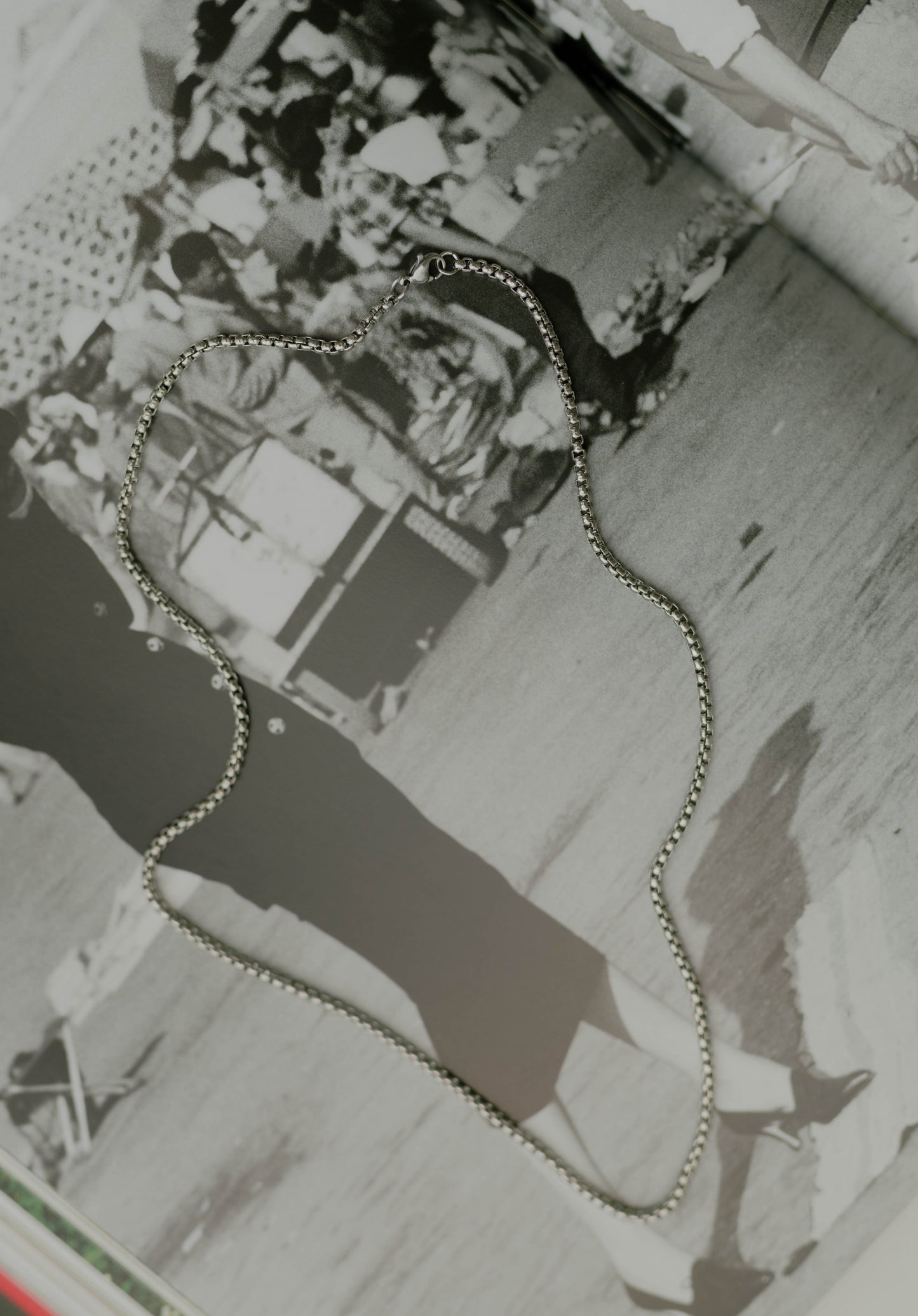 Box Chain Necklace – Silver
