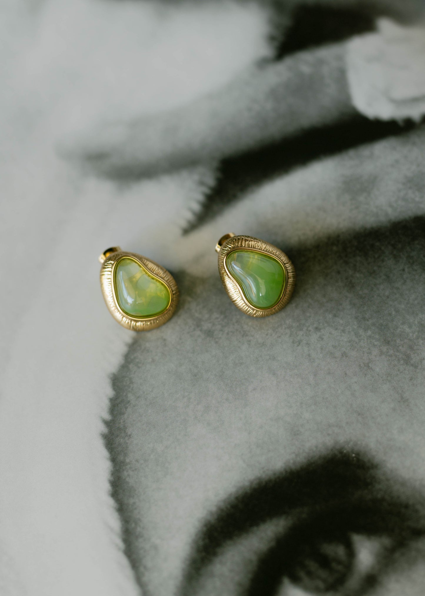 Molten Resin Earrings – Verde Gold