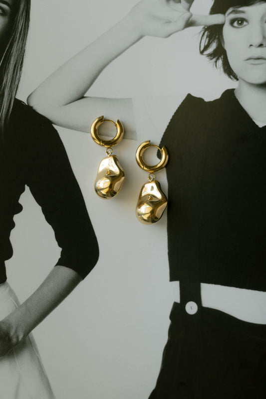 Molten Drop Earrings – Gold