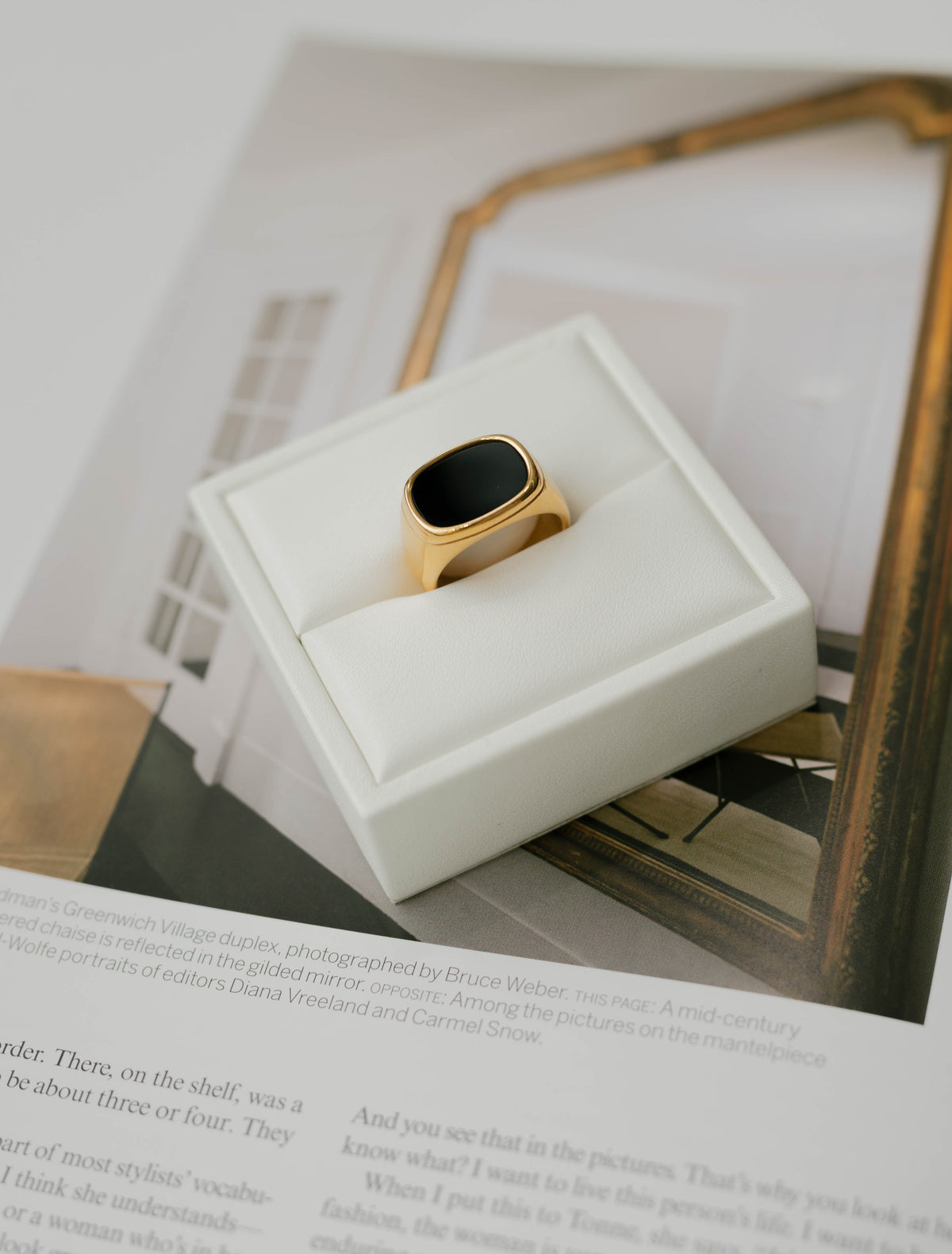 Rectangle Signet Ring – Agate