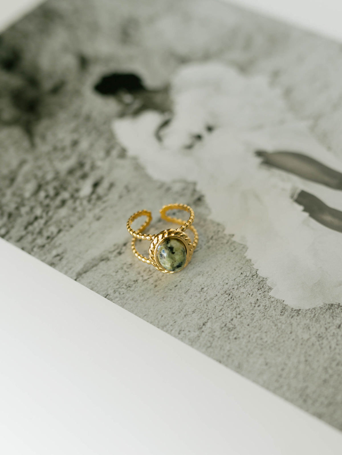 Twist Gem Ring – African