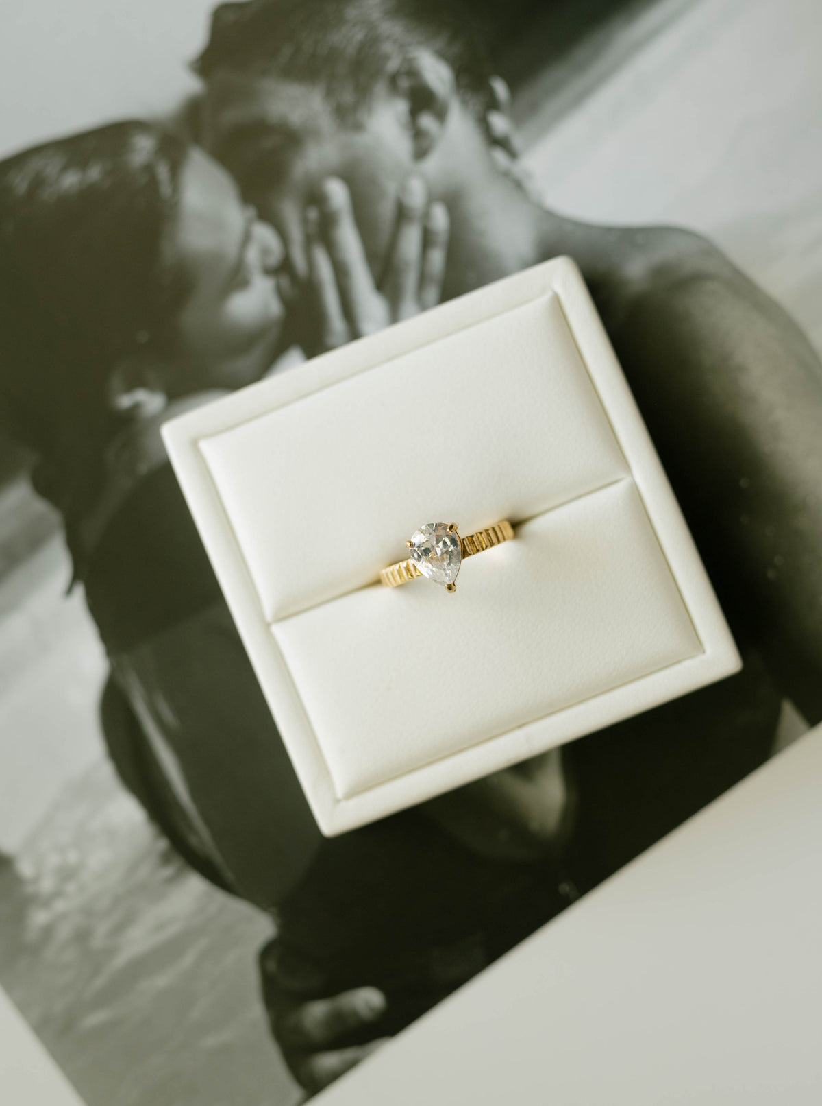 Teardrop Solitaire Ring