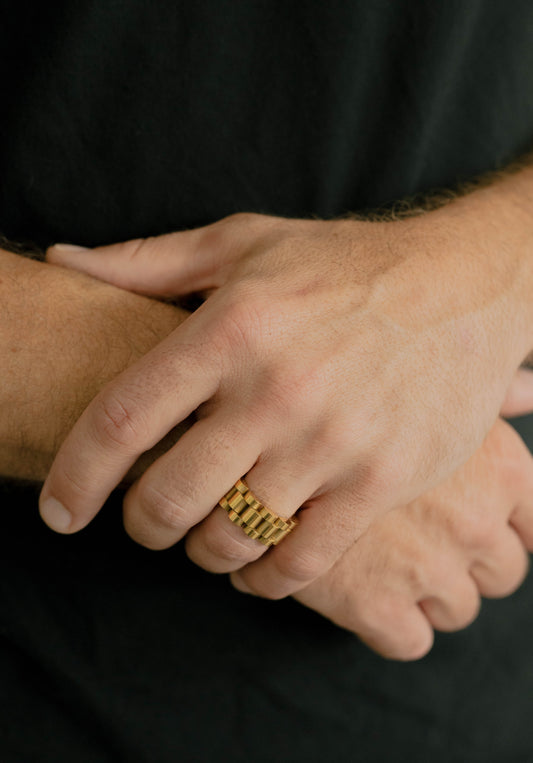 Watch Link Ring – Gold