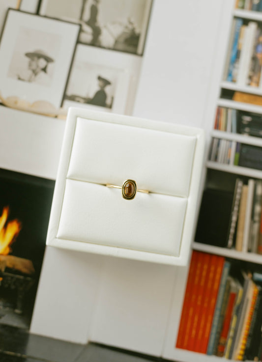 Oval Tiger’s Eye Signet Ring