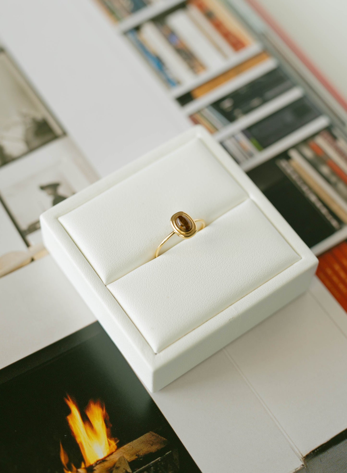 Oval Tiger’s Eye Signet Ring