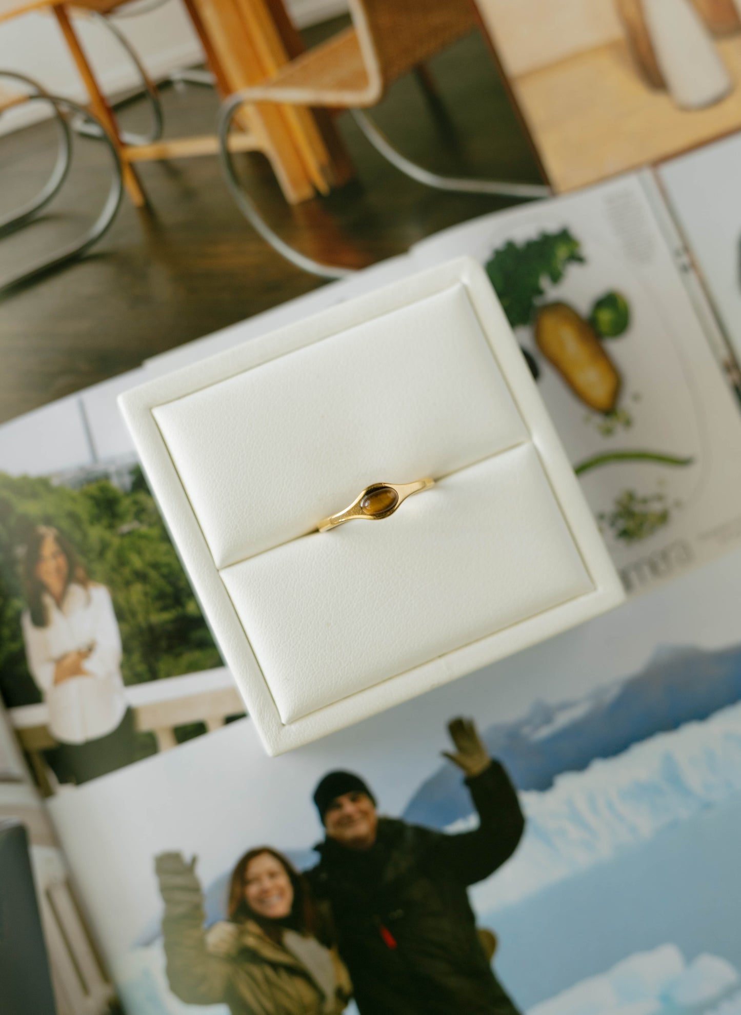 Sleek Tiger’s Eye Band Ring