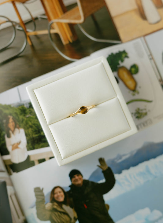 Sleek Tiger’s Eye Band Ring