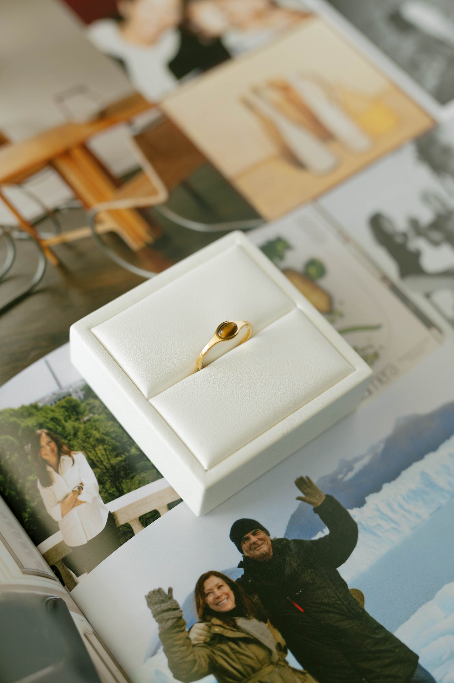 Sleek Tiger’s Eye Band Ring