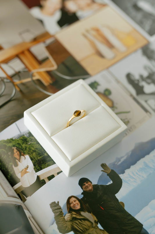 Sleek Tiger’s Eye Band Ring