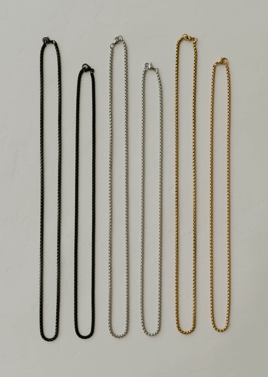 Box Chain Necklace – Gold