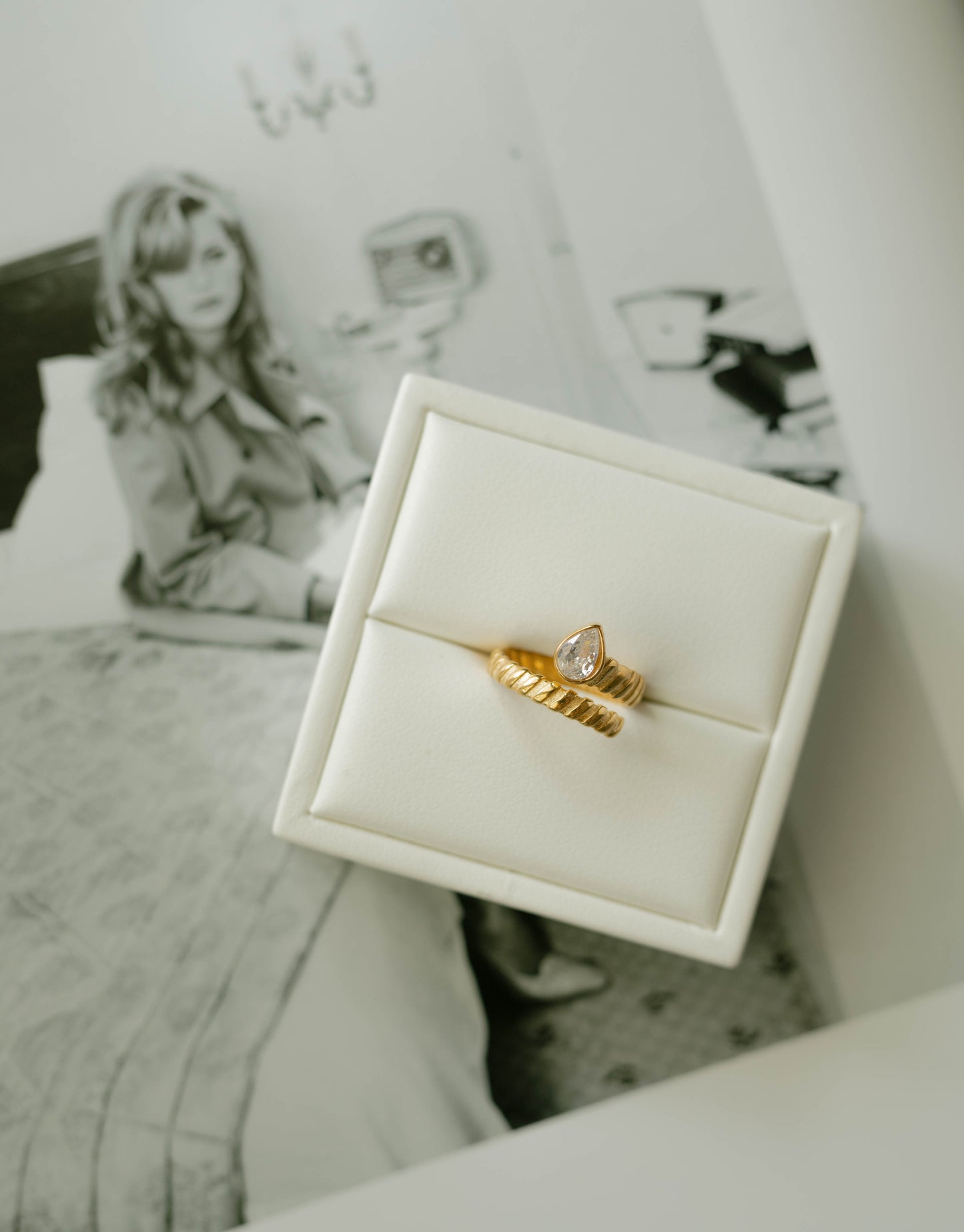 Open Teardrop Wrap Ring