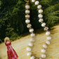 Textured Bead Necklace – Ivory