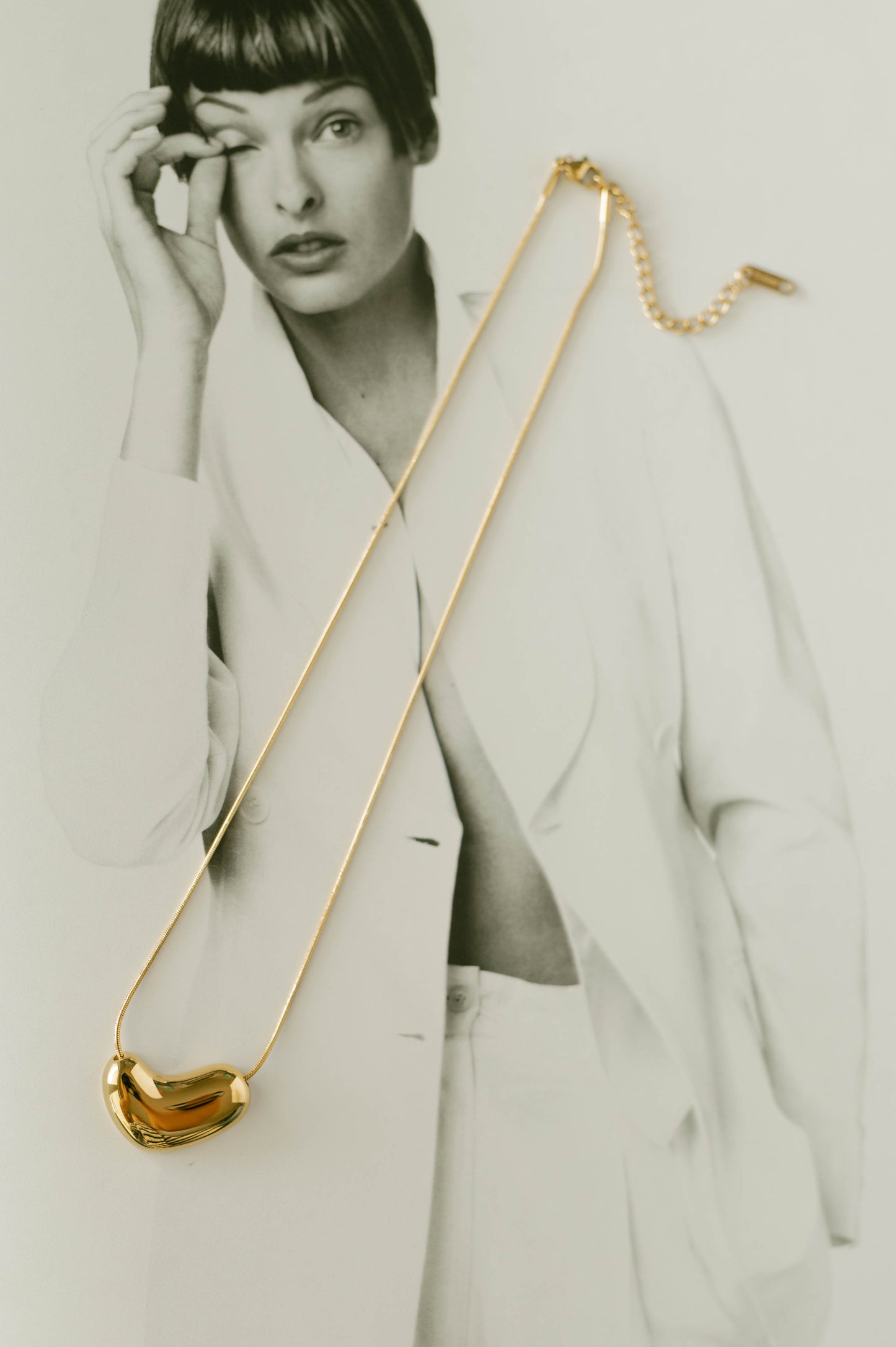 Sculpted Heart Pendant Necklace