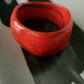Sculpted Resin Bangle – Crimson Marble