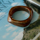 Sculpted Resin Bangle – Mocha Swirl