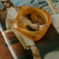 Sculpted Resin Bangle – Amber Smoke