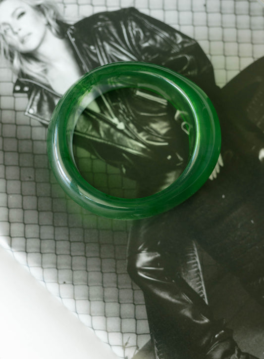 Sculpted Resin Bangle – Forest Veil