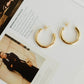 Big C-Shaped Hoop Earrings