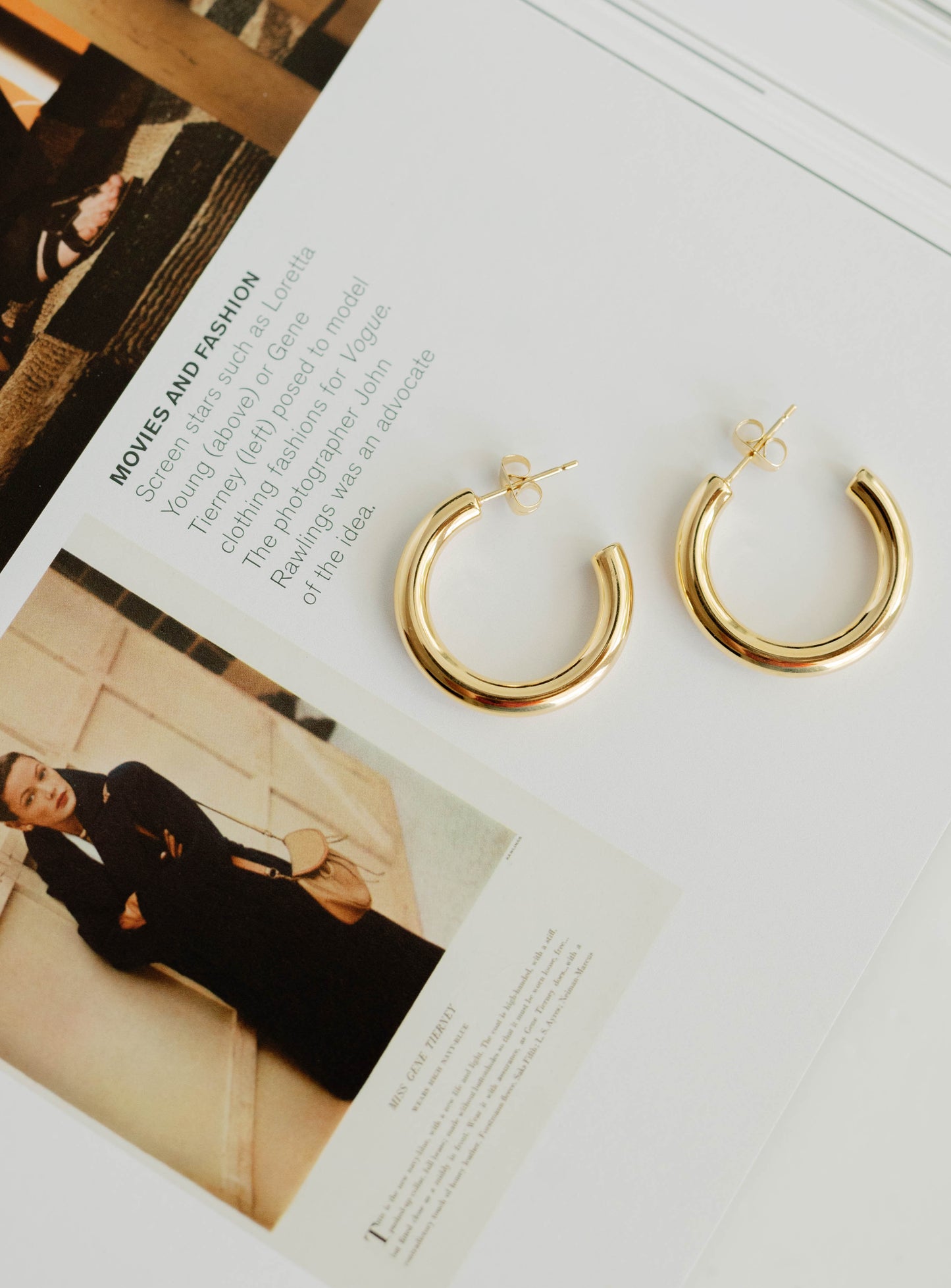 Big C-Shaped Hoop Earrings