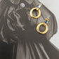 SAPPHIRE CZ DOOR KNOCKER EARRINGS