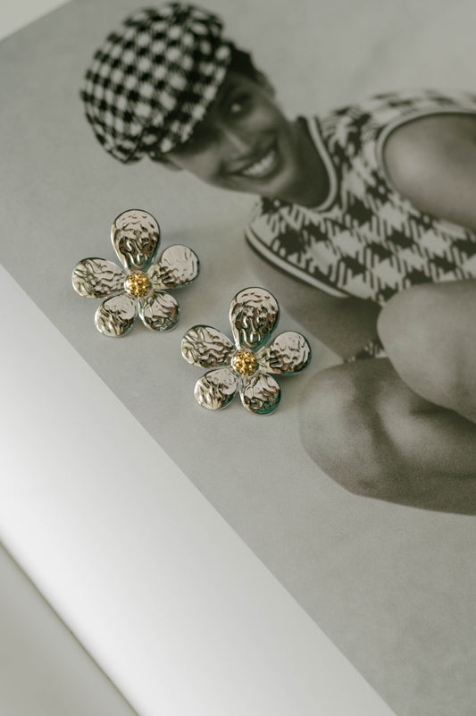 Florentine Bloom Studs | Mixed Metal