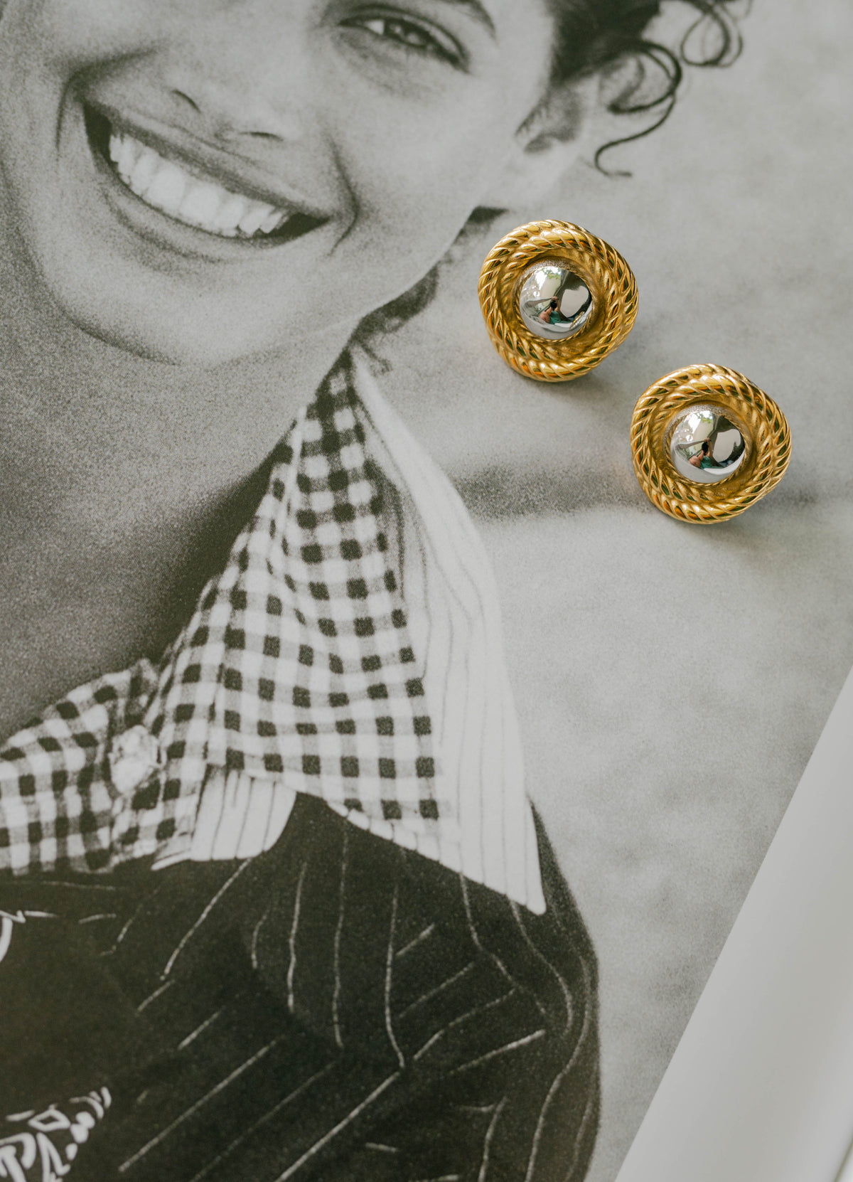 Rope Dome Stud Earrings – Metal